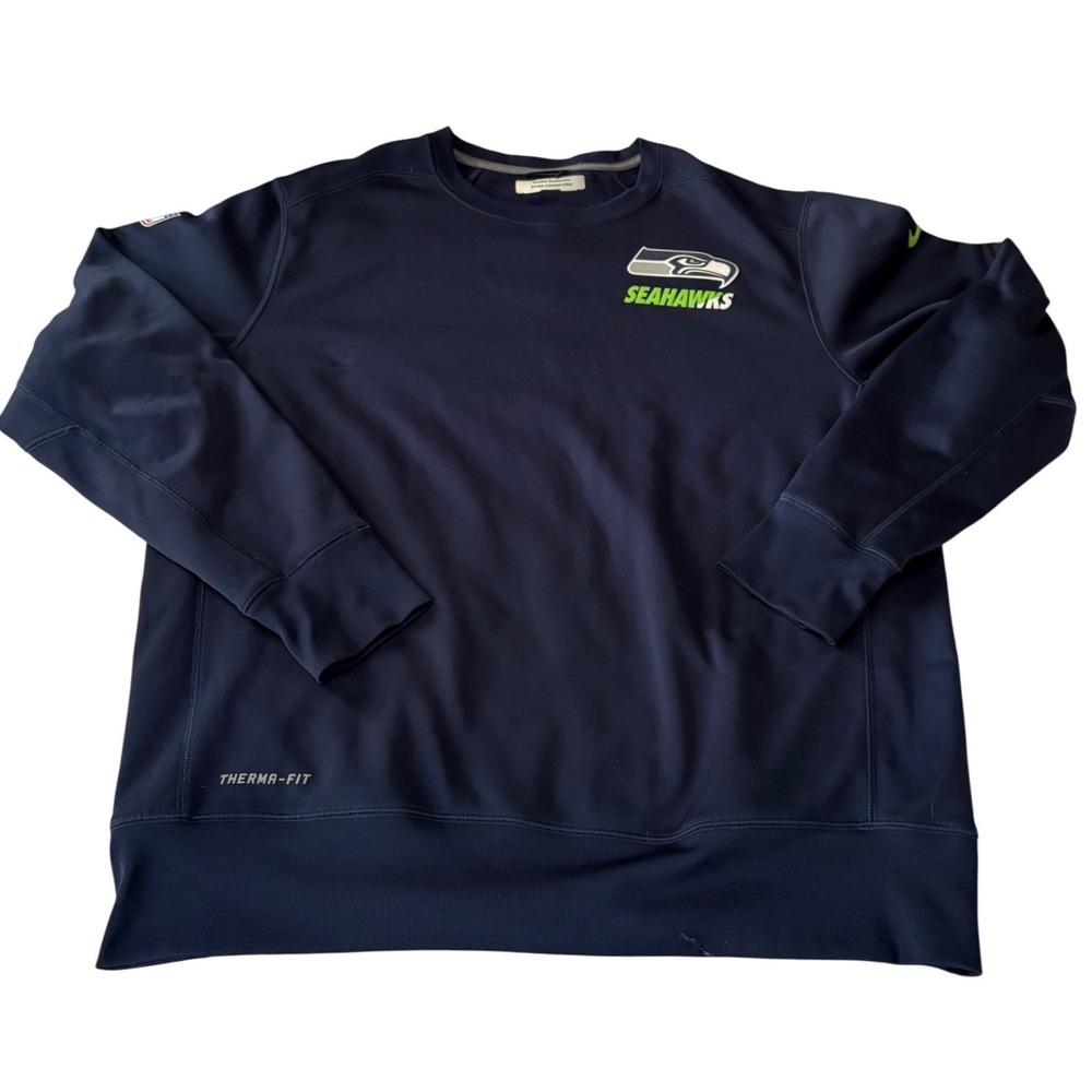 Nike Seattle Seahawks Team Issued XL Sweatshirt Coach Ryan Crawford Therma-FIT